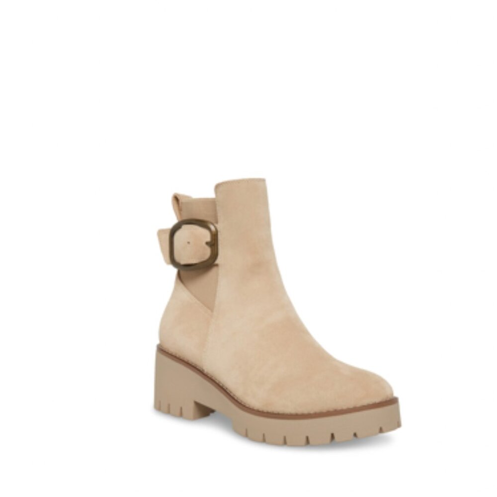 EUC Blondo Dahlia Waterproof Bootie Sand Suede 7.5